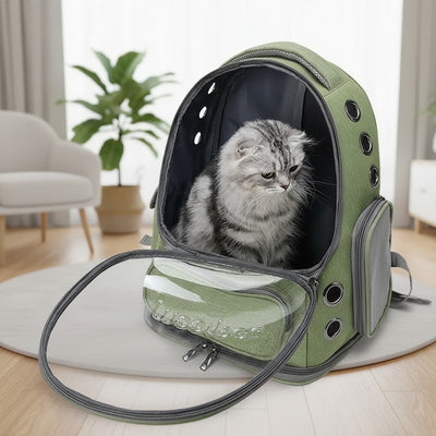 Sac à dos ZENPET FLOW transparent pour chat et petit chien voyage respirant élégant