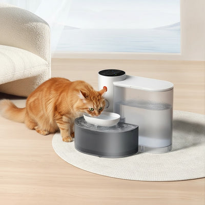 Fontaine à eau automatique pour chat silencieuse avec filtration multicouche design moderne